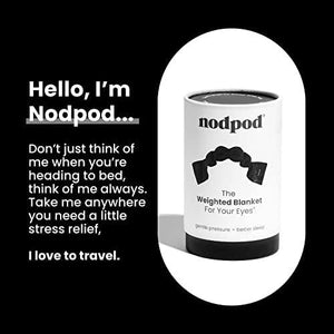 Nodpod Gentle Pressure Sleep Mask | Patented Light Blocking Design for Sleeping, Travel & Relaxation | Bead Filled, Machine Washable, BPA Free Eye Pillow (Black Onyx)