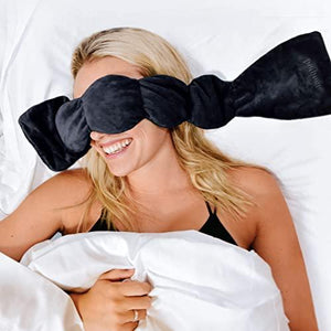 Nodpod Gentle Pressure Sleep Mask | Patented Light Blocking Design for Sleeping, Travel & Relaxation | Bead Filled, Machine Washable, BPA Free Eye Pillow (Black Onyx)