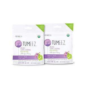 Lolleez Tumeez Organic Tummy Soothing Pops with Honey for Kids for Upset Stomachs/Car Sickness/Nausea, Grape and Apple, Variety Pack, 20 Count, (Pack of 2)
