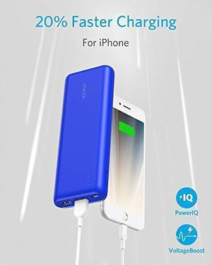 Anker PowerCore 20100mAh Portable Charger - Ultra High Cell Capacity Power Bank with 4.8A Output and PowerIQ Technology, External Battery Pack for iPhone, iPad & Samsung Galaxy & More Blue