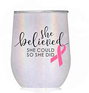 Glitter White Tumbler