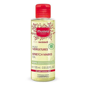 Mustela Maternity Stretch Marks Oil - Natural Pregnancy Skincare Belly Massage Oil with Vitamin E, Avocado, Maracuja & Sunflower Oil - EWG Verified & Fragrance Free - 3.55 fl. oz.