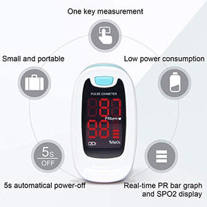 CONTEC LED CMS50M Pulse Oximeter,SpO2 and PR Value Waveform Blood Oxygen, Neck/Wrist Cord