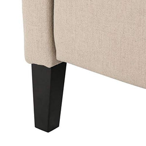 Westeros Traditional Wingback Fabric Recliner Chair (Wheat)