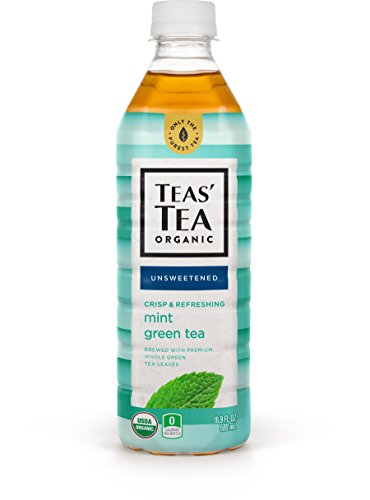 Teas' Tea Unsweetened Mint Green Tea 16.9 Oz (Pack of 12)