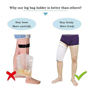 Catheter Leg Bag Holder 2 Count Fabric Catheter Sleeves Urine Leg Bag Holder - Urinary Drainage Bag Stay in Place Urine Bags for Legs Foley Catheter Bag Holder Strap for Men or Women Wheelchairs (XL)