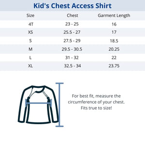 Care+Wear Unisex Chest Port Access Tee Shirt (Navy, Large)