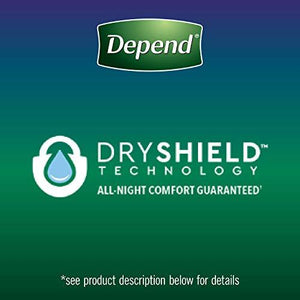 Depend Night Defense Adult Incontinence Underwear for Women, Disposable, Overnight, Large, Blush, 56 Count (4 Packs of 14) (Packaging May Vary)