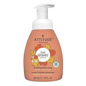 ATTITUDE Foaming Hand Soap for Kids, Plant and Mineral-Based Ingredients, Vegan and Cruelty-free Personal Care Products, Mango, 10 Fl Oz