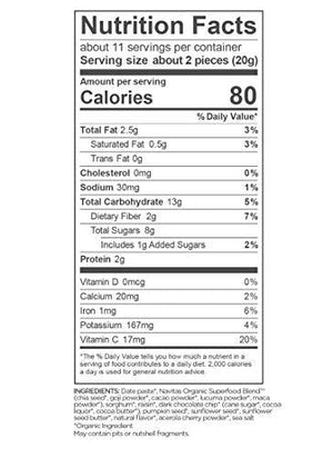 Navitas Organics Superfood Power Snacks, Cacao Goji, 8 oz. Bag, 11 Servings — Organic, Non-GMO, Gluten-Free