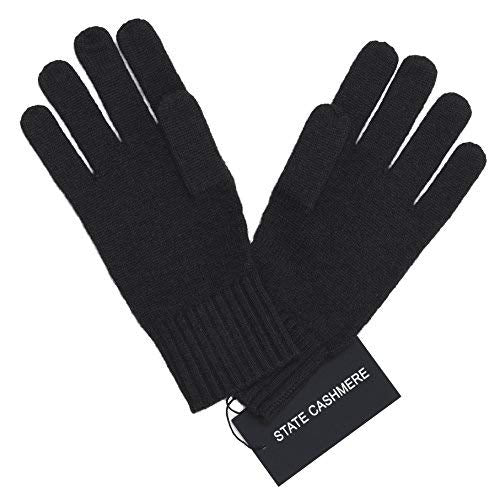 State Cashmere Jersey Knit Gloves with Ribbed Cuffs