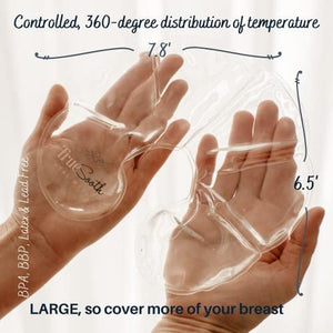 TrueSooth Post Breast Surgery Recovery Hot Cold Breast Therapy Packs, with Bra Straps. 4 Reusable Gel Heat / Ice Packs for Mastectomy Recovery, Lumpectomy, Breast Augmentation, Reduction or Implants