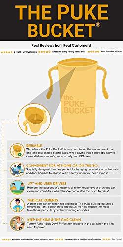 Reusable Puke Bucket for Vomit & Nausea, Hospitals, Kids, Parties, Motion Sick, 3.0L