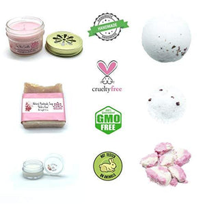 Handcrafted Bath Luxury Spa Gift Set - Natural Oils and Epsom Salt Bath Bombs, Organic Shea Butter Soap