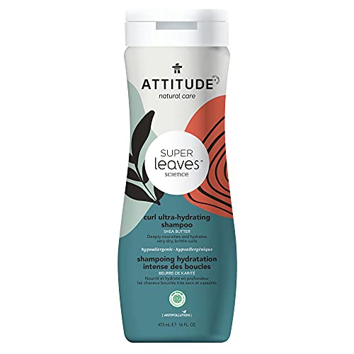 ATTITUDE Hair Shampoo, EWG Verified, Plant- and Mineral-Based Ingredients, Vegan and Cruelty-free Beauty and Personal Care Products, Coily and Curly, Orange Blossom, 16 Fl Oz
