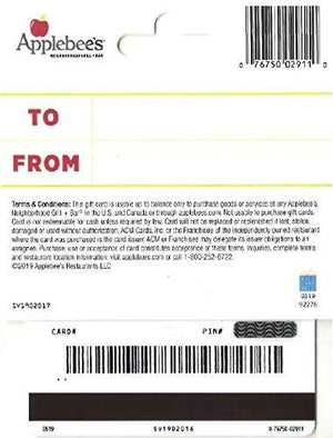 Applebee's Gift Card $25