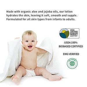 Earnest Mom - Aloe & Jojoba Lotion (6 Oz) | For Delicate Skin & Rash Protection | Antioxidant Rich Vitamin & Mineral Hydrating Blend | Fast Absorbing with Coconut & Lavender Essential Oils