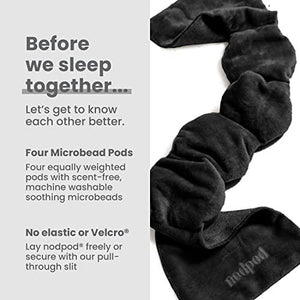 Nodpod Gentle Pressure Sleep Mask | Patented Light Blocking Design for Sleeping, Travel & Relaxation | Bead Filled, Machine Washable, BPA Free Eye Pillow (Black Onyx)