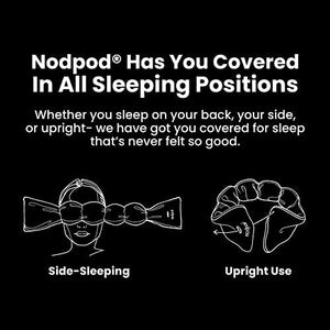 Nodpod Gentle Pressure Sleep Mask | Patented Light Blocking Design for Sleeping, Travel & Relaxation | Bead Filled, Machine Washable, BPA Free Eye Pillow (Black Onyx)