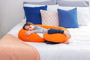 Leachco Snoogle Jr. - Luxuriously Soft Plush Fox with Zippered Removable Cover – The Snuggle, Cuddle, Animal Body Pillow for Kids