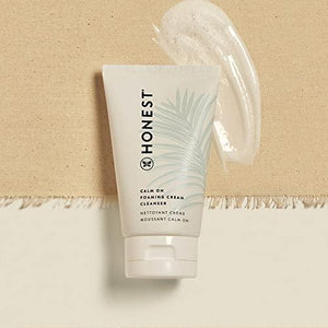 Honest Beauty Calm On Foaming Cream Cleanser | with Hyaluronic Acid + Phytosterols & Phospholipids + Amino Acids | 4 Fl Oz