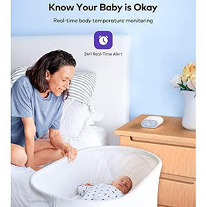 VAVA Smart Baby Thermometer for Kids & Adults, Real-Time Continuous Monitoring Thermometer with Fever Alarm, 24H Battery Life, Wearable Armpit Fever Monitor