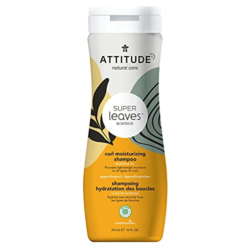 ATTITUDE Hair Shampoo, EWG Verified, Plant- and Mineral-Based Ingredients, Vegan and Cruelty-free Beauty and Personal Care Products, Wavy and Curly, Sweet Tropical, 16 Fl Oz