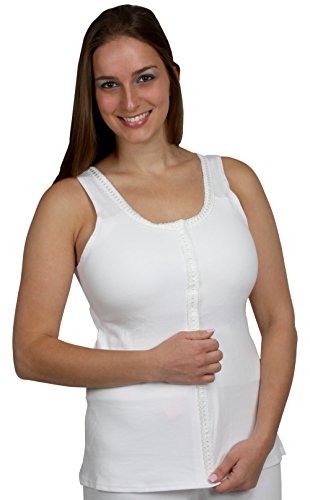 Gentle Touch Post Mastectomy Recovery Camisole with Breast Forms and Drain Pockets