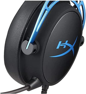 HyperX Cloud Alpha S - PC Gaming Headset, 7.1 Surround Sound, Adjustable Bass, Dual Chamber Drivers, Chat Mixer, Breathable Leatherette, Memory Foam, and Noise Cancelling Microphone - Blue