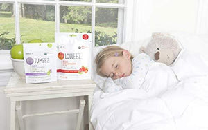 Lolleez Tumeez Organic Tummy Soothing Pops with Honey for Kids for Upset Stomachs/Car Sickness/Nausea, Grape and Apple, Variety Pack, 20 Count, (Pack of 2)