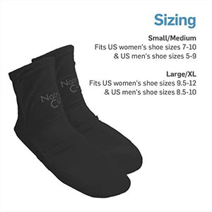 NatraCure Cold Therapy Socks - Reusable Gel Ice Frozen Slippers for Feet, Heels, Swelling, Edema, Arch, Chemotherapy, Arthritis, Neuropathy, Plantar Fasciitis, Post Partum Foot - Size: Large
