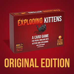 Exploding Kittens Original Edition - Card Games for Adults Teens & Kids - Fun Family Games - A Russian Roulette Card Game - 15 Min, Ages 7+, 2-5 Players
