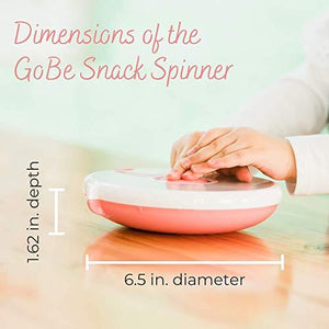 GoBe Kids Snack Spinner - Reusable Snack Container with 5 Compartment Dispenser and Lid | BPA and PVC Free | Dishwasher Safe | No Spill, Leakproof | for Toddlers, Babies, Home, Travel