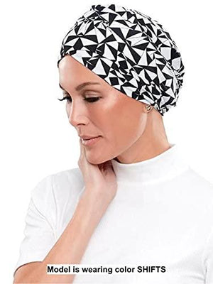 Bundle - 2 Items: The Softie Wrap Print by Jon Renau Headcovers (Item #1), Christy's Wigs Q & A Booklet (item #2) - Color: Dark Sky