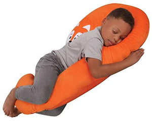 Leachco Snoogle Jr. - Luxuriously Soft Plush Fox with Zippered Removable Cover – The Snuggle, Cuddle, Animal Body Pillow for Kids