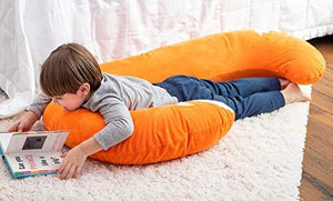 Leachco Snoogle Jr. - Luxuriously Soft Plush Fox with Zippered Removable Cover – The Snuggle, Cuddle, Animal Body Pillow for Kids