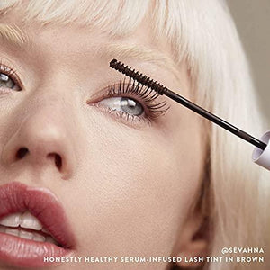 Honest Beauty Honestly Healthy Lash Tint, Brown with Castor Oil |Serum-Infused Lash Tint | EWG Certified + Ophthalmologist Tested + Cruelty Free | 0.27 fl.oz.