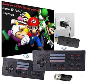 Gamebound 1550 Classic Retro 8-Bit Games 4K Stick Console Console,2 Wireless Controllers, save and load games
