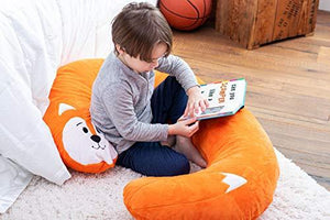 Leachco Snoogle Jr. - Luxuriously Soft Plush Fox with Zippered Removable Cover – The Snuggle, Cuddle, Animal Body Pillow for Kids