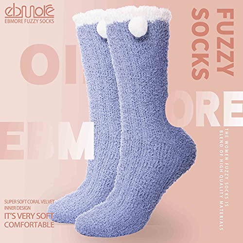 EBMORE Womens Fuzzy Socks Slipper