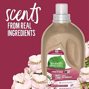 Seventh Generation Concentrated Liquid Laundry Detergent, Geranium Blossoms and Vanilla, 66 loads, 50 oz