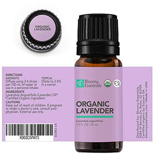 Bloomy Essentials Top 3 Organic Essential Oils Starter Set 10 mL (1/3 oz)