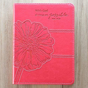 Christian Art Gifts Pink Faux Leather Journal