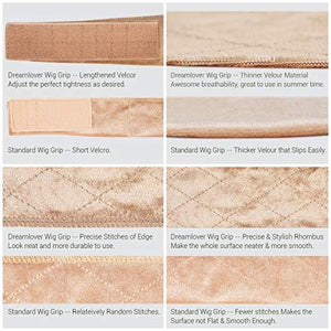 Dreamlover Wig Grip, Wig Grip Bands for Keeping Wigs in Place, Wig Grip Headband, Tan, 2 Pack