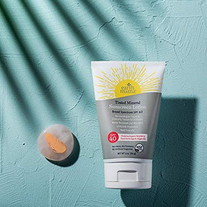 Earth Mama Tinted Mineral Sunscreen Lotion Set With Organic Argan Oil SPF 25 and SPF 40, 3-Ounces