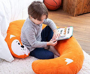 Leachco Snoogle Jr. - Luxuriously Soft Plush Fox with Zippered Removable Cover – The Snuggle, Cuddle, Animal Body Pillow for Kids