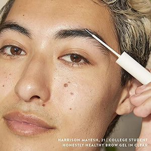 Honest Beauty Honestly Healthy Brow Gel, Clear with Castor Oil, Plant Derived Proteins, Silicone Free, Vegan, 0.05 Fl Oz