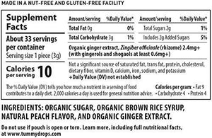 Non-GMO Project Verified Double Ginger Peach Tummydrops 33 Count