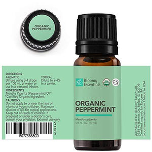 Bloomy Essentials Top 3 Organic Essential Oils Starter Set 10 mL (1/3 oz)