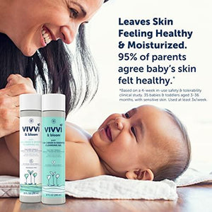 VIVVI & BLOOM Gentle 2-in-1 Baby Wash & Shampoo Cleansing Gel, Leaves Sensitive Skin Feeling Healthy & Moisturized, Fragrance-Free, Formulated Without sulfates, paraben, & Dyes, 10 fl. Oz